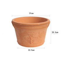 The dwarf Bowl falls in love with the garden red pottery crude oversized pottery garden balcony terrace round mouth