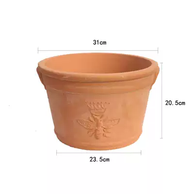 The dwarf Bowl falls in love with the garden red pottery crude oversized pottery garden balcony terrace round mouth