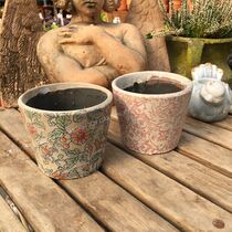 Fall in love with the garden early spring new products) foreign trade tail single color pottery basin mesh pattern open bottom series non-partial