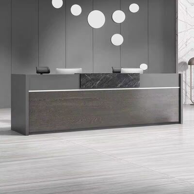 The company's front desk reception desk is simple and modern. The consultation, welcome, cash register counter, bar counter, office counter, front desk and office desk are all simple and modern