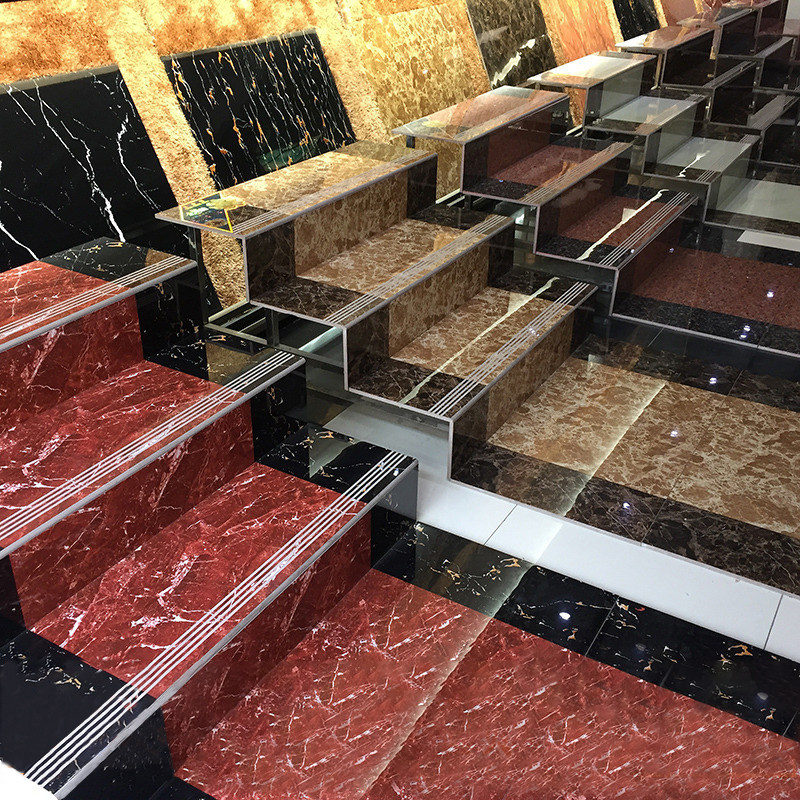 Integrated staircase brick imitation marble floor tile tread brick ladder brick anti-slip step ground plate brick Guangdong Foshan tile