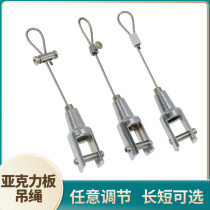 Stainless Steel Wire Hanger Wire Rope Wire Accessories acrylic hanging clip Billboard Sling Glass Hanger signpost clip