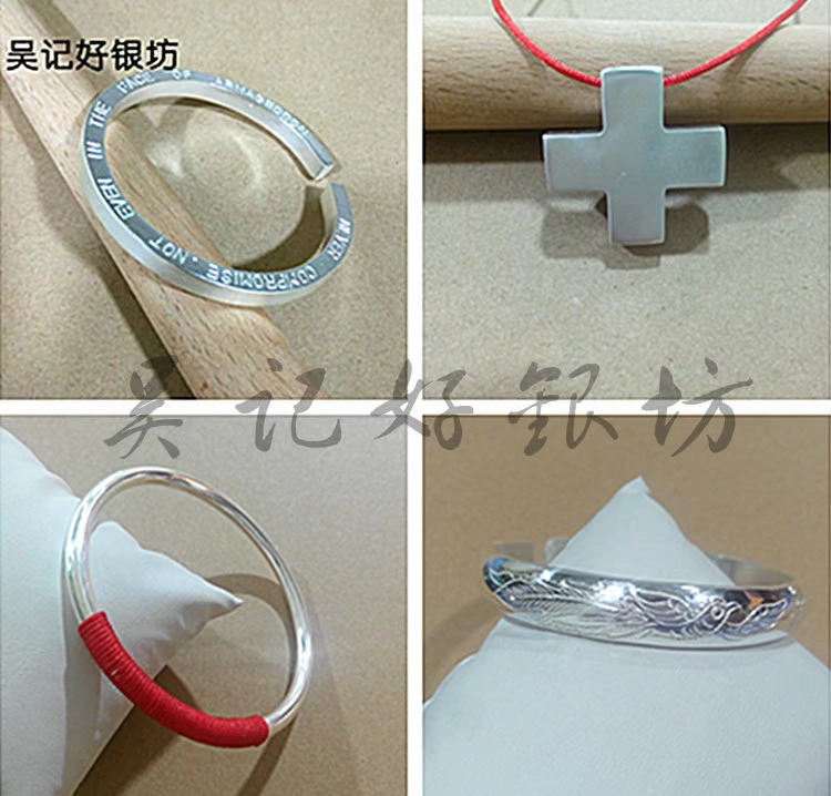 Vòng tay bạc chế tác vòng tay bạc cũ chế tác trang sức bạc cũ chế tạo tùy chỉnh cũ và mới thợ bạc thủ công tùy chỉnh