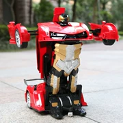 Biến dạng xe điều khiển từ xa Robot King Kong sạc điện thoại di động không dây điều khiển từ xa xe đồ chơi xe bé trai quà tặng 4-10 tuổi