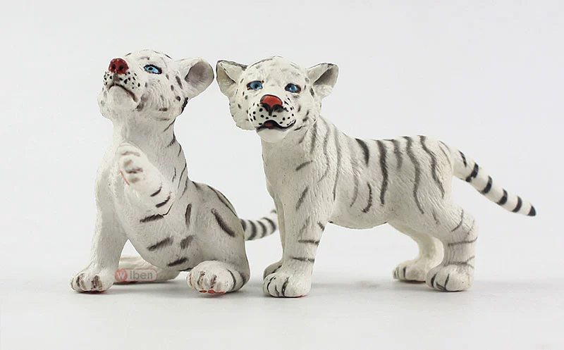 Mô hình động vật mô phỏng rắn của trẻ em Bangladesh White Tiger Động vật hoang dã Thế giới hổ Đồ chơi 3-6 năm - Đồ chơi gia đình