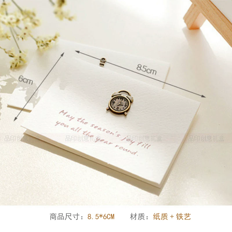 Металлические канцелярские товары, маленькие складывающиеся открытки, открытка, новая коллекция, Южная Корея, букет
