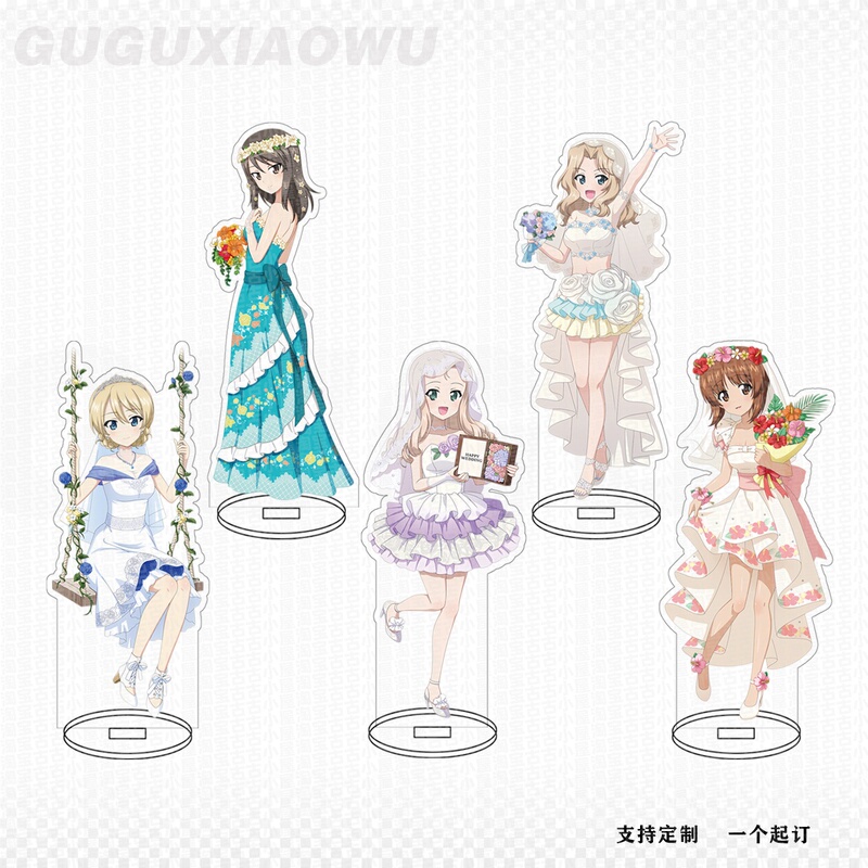 Extra-Large Acrylic Stand Figure of Girls Und Panzer: Sea of Happiness, Desktop Decoration Featuring Katyusha, Arika, and Dailin Extra-Large Acrylic Stand Figure of Girls Und Panzer: Sea of Happiness, Desktop Decoration Featuring Katyusha, Arika, and Dailin
