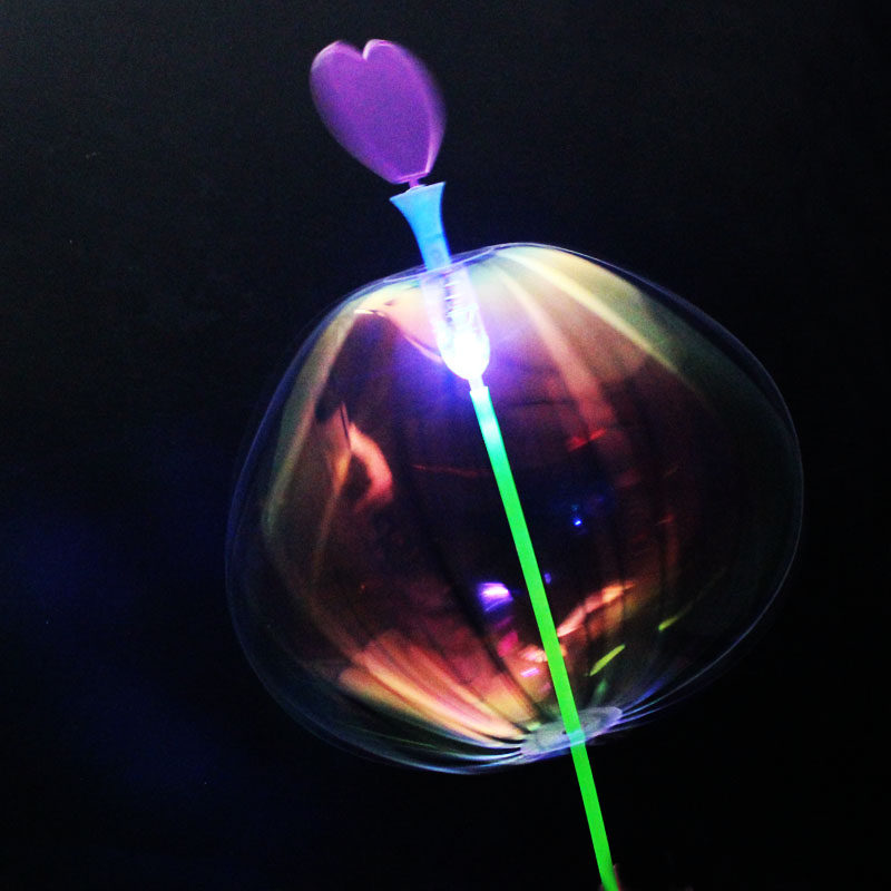Bubble flower magic wand changeable twist music color luminous magic wand children's flash toy stall