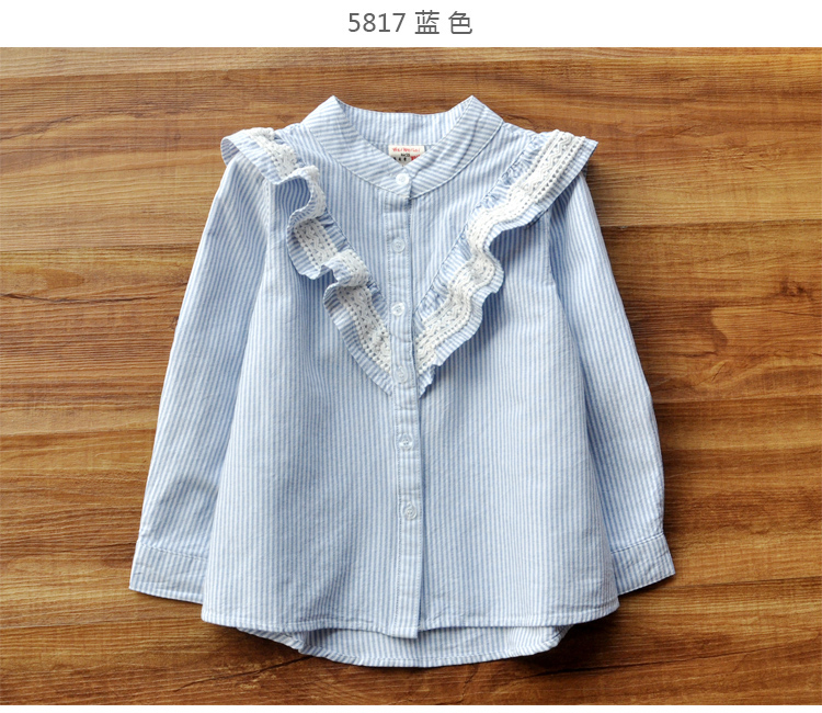 Tuyệt vời quần áo trẻ em nữ áo dài tay cotton trẻ em lớn Phiên bản Hàn Quốc áo sơ mi trắng trẻ em áo sơ mi trắng nước ngoài áo thun bé trai thu đông