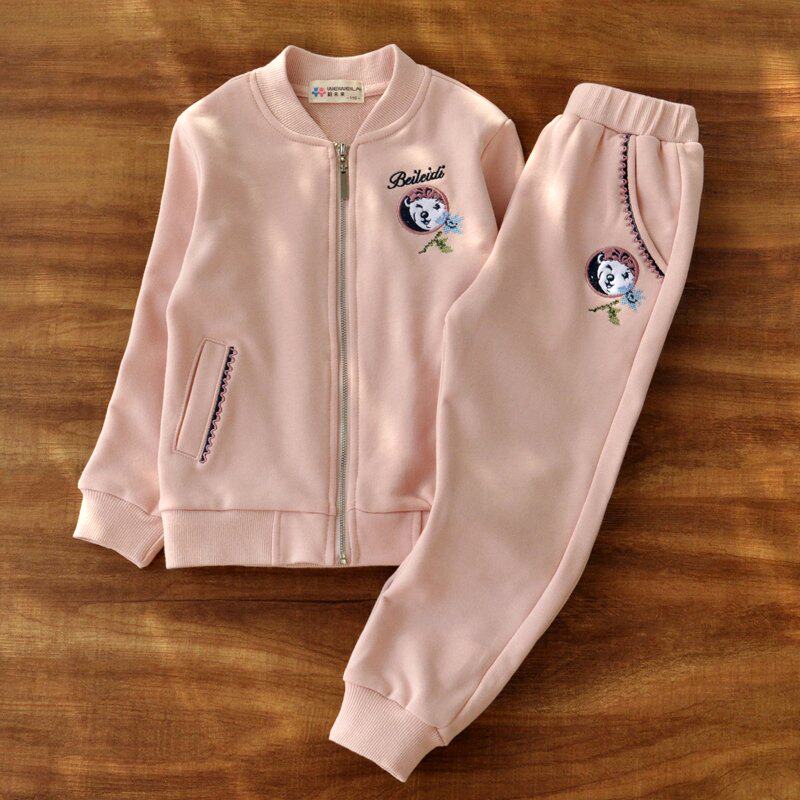 Girls ' autumn clothes 2021 new children's sports suit sweater two-piece set medium and large virgin girl Western style leisure suit