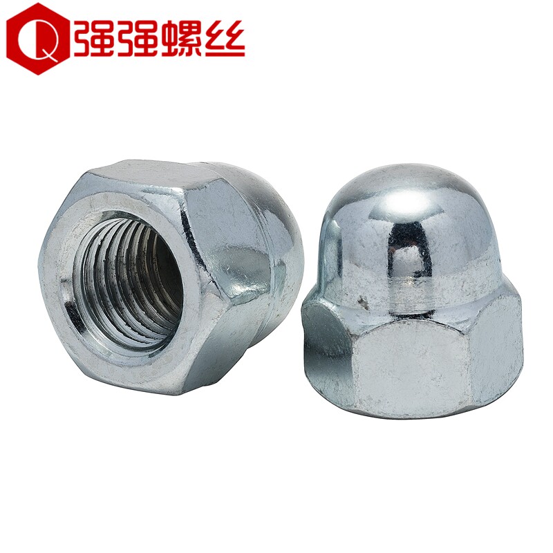 Carbon steel cap type nut galvanized nut Integrated cover nut Round head copper nut M3M4M5M6M8M20M24