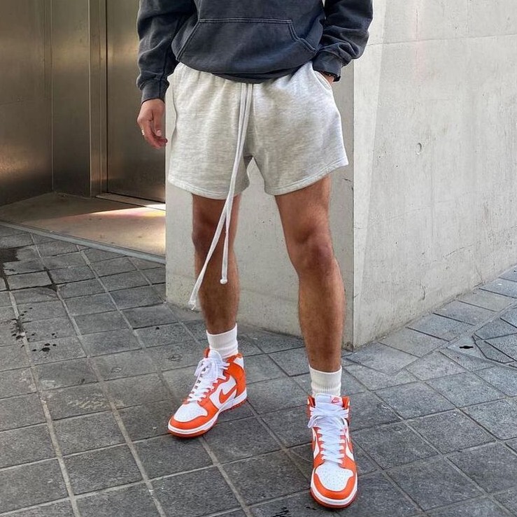 ins Super Popular American-Style Shorts, Knee-Length Basketball Training Pants, Cotton Trendy Brand Sports Loose Fitness Pants