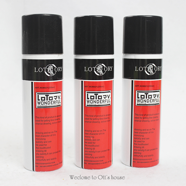 Geriatric head set drawing liquid odorless 225ml spray fine art sketching color water powder propylene fixing liquid