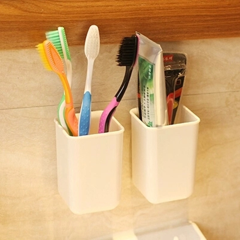 Japan KM Suction suction layer Shelf Shelf Drain Finishing Rack Toothbrush Rack Chopsticks Cutlery Shelf More Fork rack