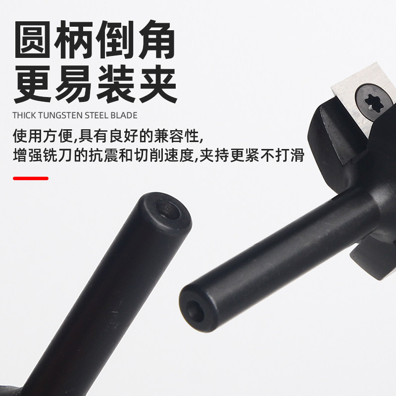 Blue Victory Disposable 3-Blade Machine Router Bit, 1/2 Shank Detachable Bottom Cleaning Milling Cutter, Large Router Woodworking Milling Cutter