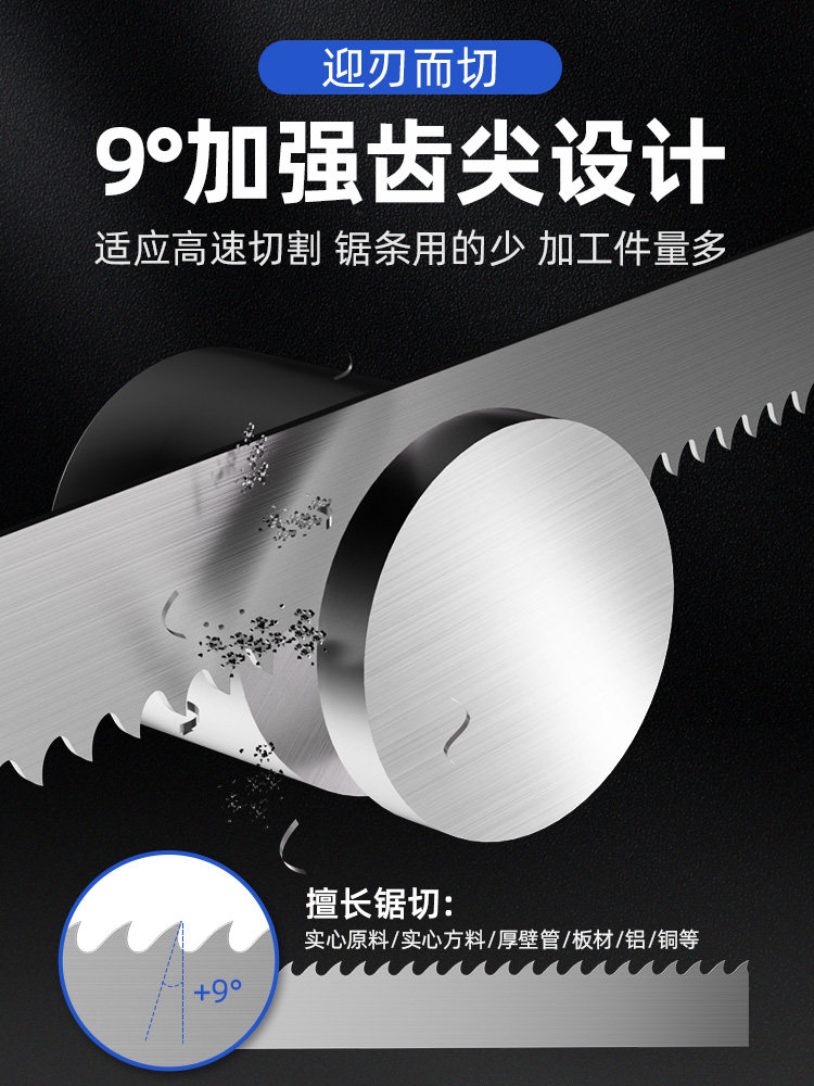 Lansheng M51 High-Hardness Metal Band Saw Blade for Sawing Machines, Specially Designed for Cutting Stainless Steel, Bearing Steel, and Hard Materials