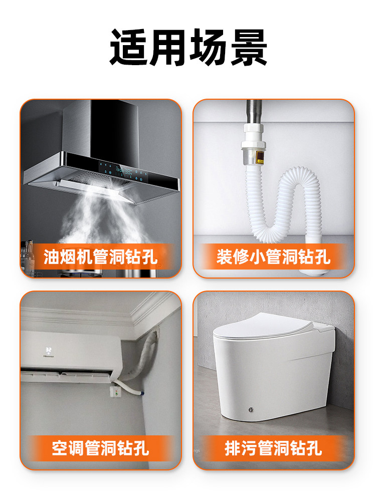 Blue Sheng Dry Drilling Diamond Drill Bit, Industrial-Grade Fast Drilling Concrete Water Drill Bit, Water Drill Machine Hole Opener, Water Rotary Head