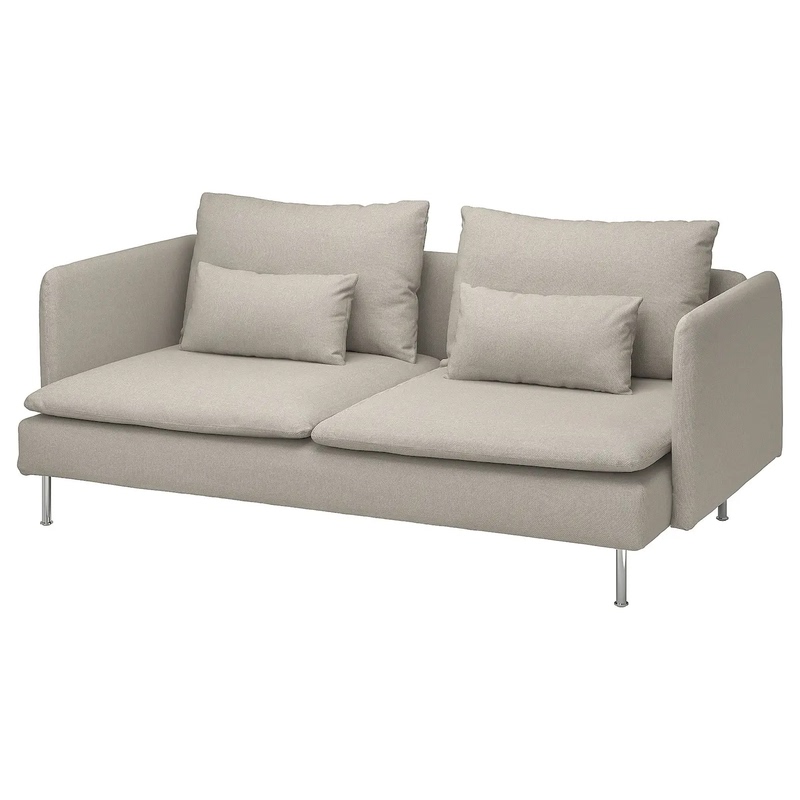 Ikea Soderhan Three-Seater Sofa Frigutuna Light Beige Fabric Sofa 694.496.91 Ikea Soderhan Three-Seater Sofa Frigutuna Light Beige Fabric Sofa 694.496.91
