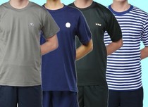 Summer physical fitness suit suit Military training suit round neck short sleeve sweat-absorbing breathable training suit T-shirt individual quick-drying sportswear