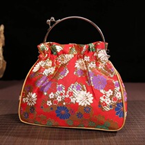 Small bag Nanjing gold silk brocade vintage Hand bag characteristics cheongsam bag dinner mahjong bag