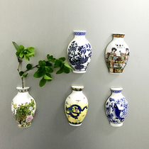 Customized Chinese style flower styling ceramic refrigerator stickers magnet home decoration business Foreign affairs abroad small gifts