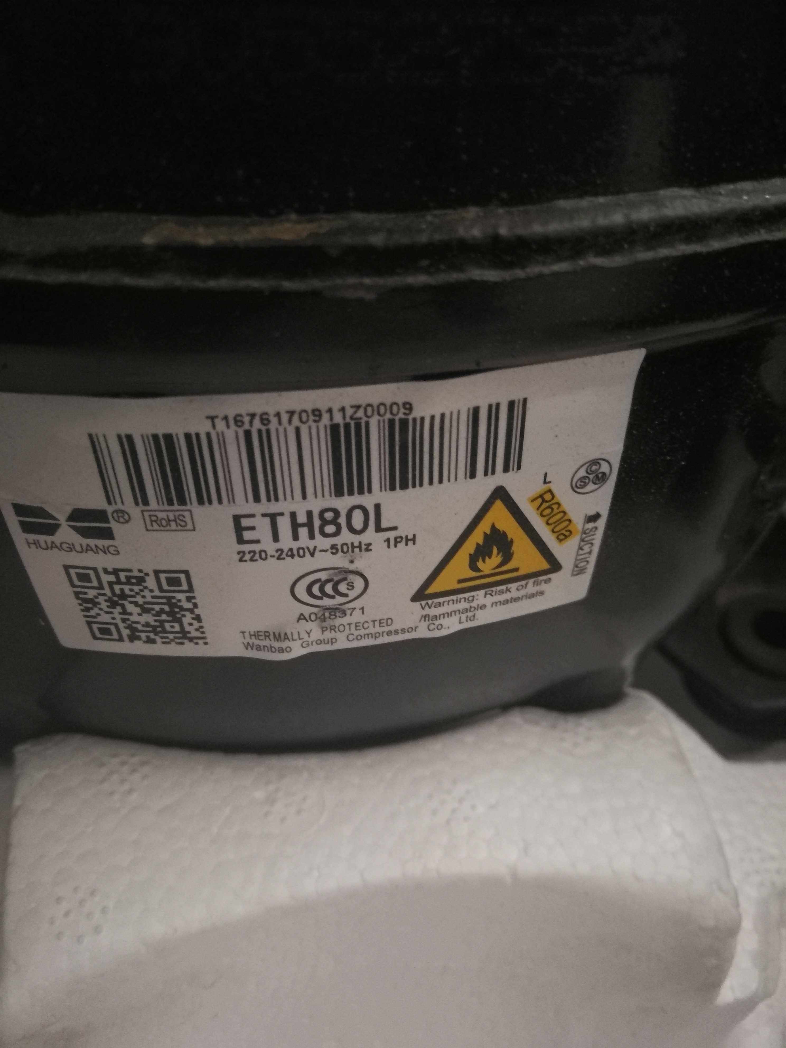 Brand new original Manpower Huaguang ETH80L ETZ50U6 refrigerator freezer compressor R600a