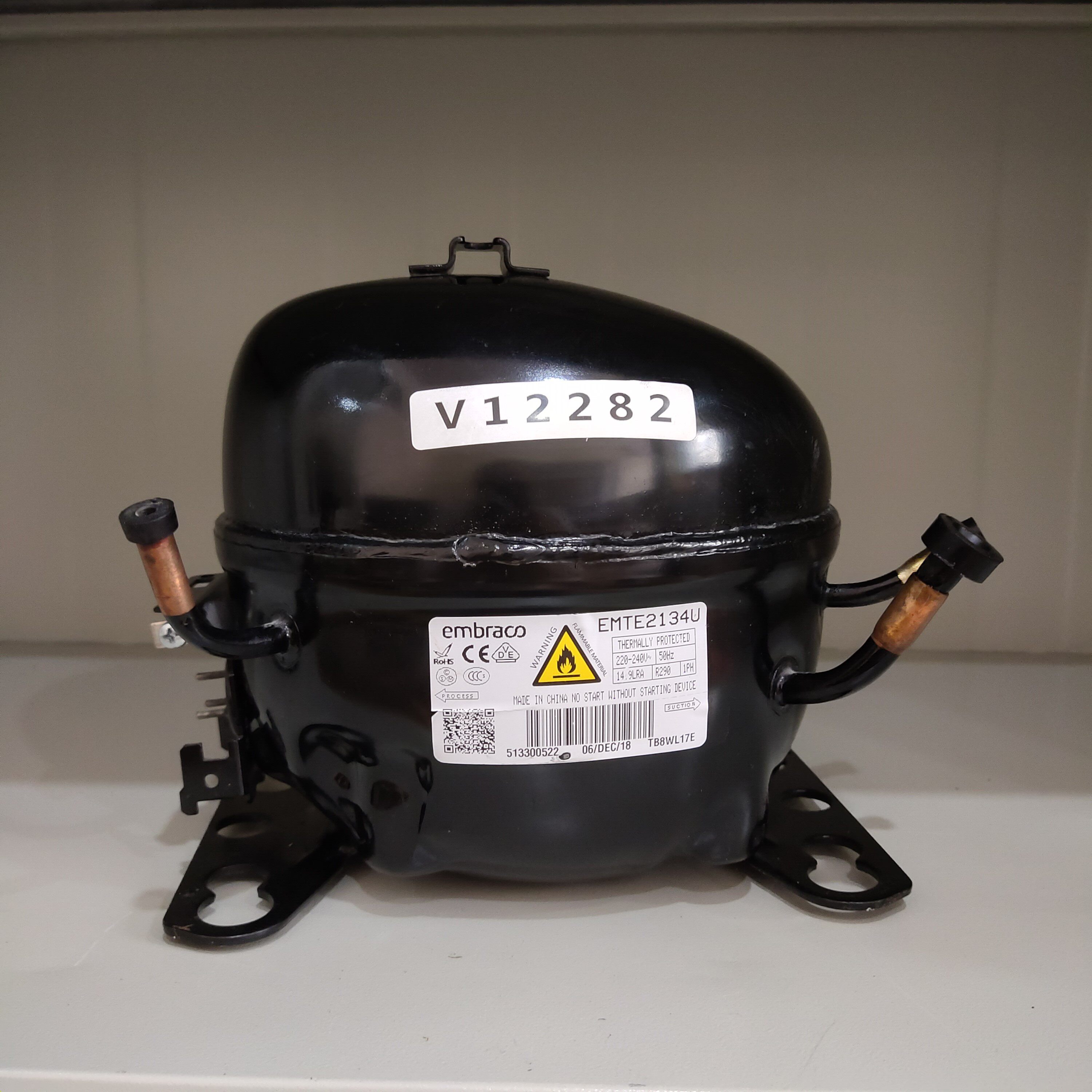 Embraer EMT2125U EMT2121U EMT2134U Freezer compressor R290 Refrigerant