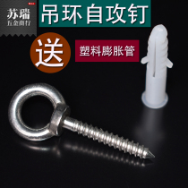 Stainless Steel 304 Eye Screw Self-tapping Screw Plastic Expansion Tube Self-tapping Self-Drill Longing Wire Fisheye Screw