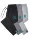 Cut-Label Big-Name Foreign Trade Trendy Brand Pure Cotton Pants for Men, New Spring and Autumn Loose-Fitting Jogger Casual Pants, Trendy Sports Pants