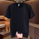 High-End Ice Silk Texture Round Neck Short-Sleeve T-Shirt for Men, Light Luxury, Versatile, Breathable, Quick-Drying Top, Trendy Half-Sleeve for Young People