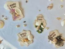 Handmade refrigerator magnets romantic French stone clay creative DIY shells and conches travel gifts for friends