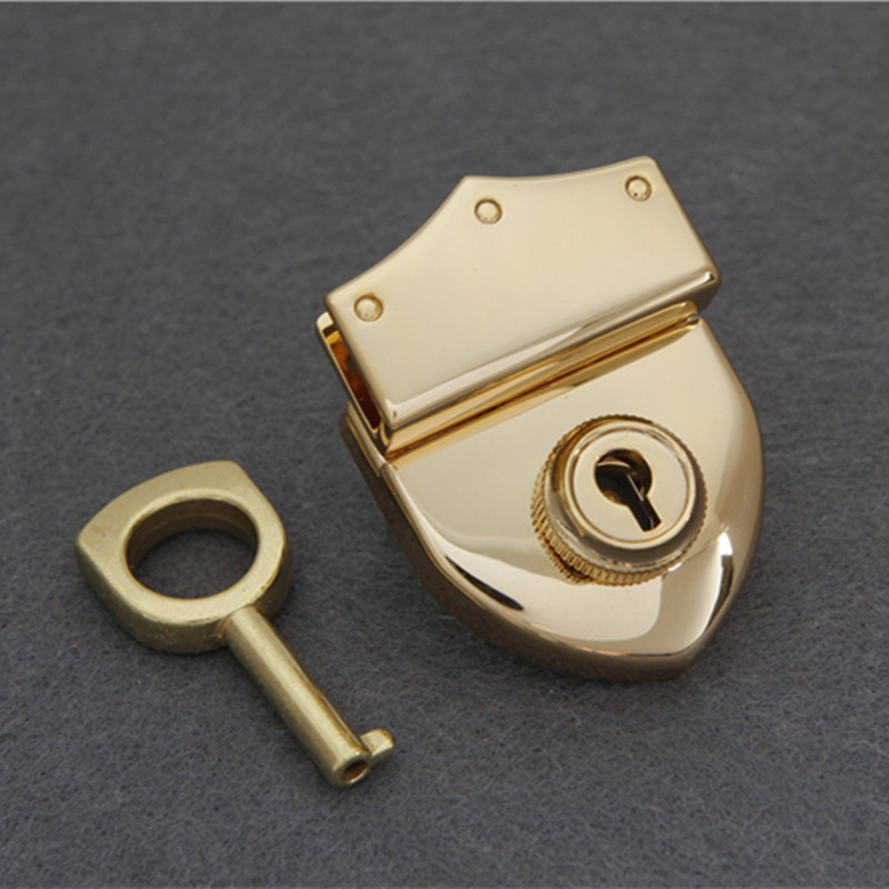Japan Import Hardware Dulles Lock Briefcase Briefcase Lock Guild Shield Type Gold Plated Color