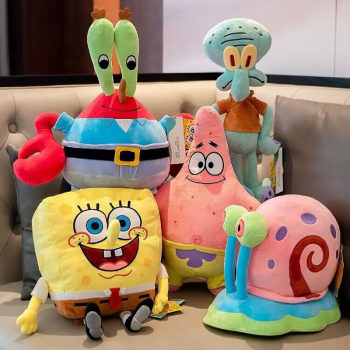 ຂອງແທ້ spongebob squarepants plush doll toy patrick star doll mr. krabs squidward doll ໝອນຫອຍນ້ອຍ