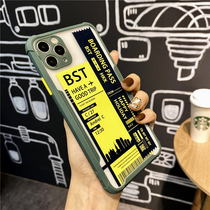 Apple 11 mobile phone shell camera all-inclusive iphone11 tide brand label ticket Apple 11pro max anti-fall silicone i11 personality creativity 11pro net celebrity ins Feng Gao