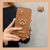 sweet dessert small bear vivox60 mobile phone shell new x70pro female section vivox50 silicone por anti-fall x70 full bag side vivo soft shell x30 cute