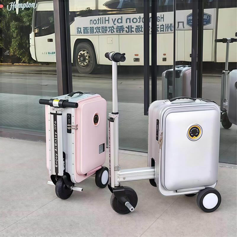 Fashionable Electric Luggage, Cycling Case, Smart Retractable Trolley Case, Travel Case, Lightweight Travel Case, Carry-On Suitcase