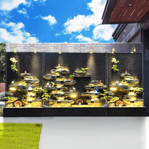 Water curtain wall flowing water wall partition garden courtyard rockery screen hotel water landscape fish pond indoor and outdoor decoration ornaments