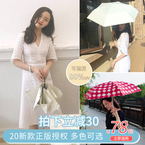 Japan WPC sunscreen sunshade folding clear and rain dual-use umbrella Anti-UV cherry umbrella sun umbrella