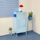 Dopamine Blue Iron Double-Door Storage Cabinet for Living Room, Dining Room, Bedroom, Large Capacity Multi-Layer Storage Shelf
