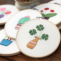 Hand embroidered diy material bag students beginnics new hand children cloth art simple Cubic embroidered Mothers Day Gift 3