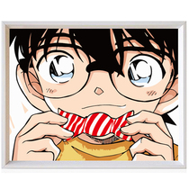 Digital Oil Painting Diy Children Puzzle Cartoon Hand Painting Charm Curnan Wisdom Famous Detective Curnan 30 * 40