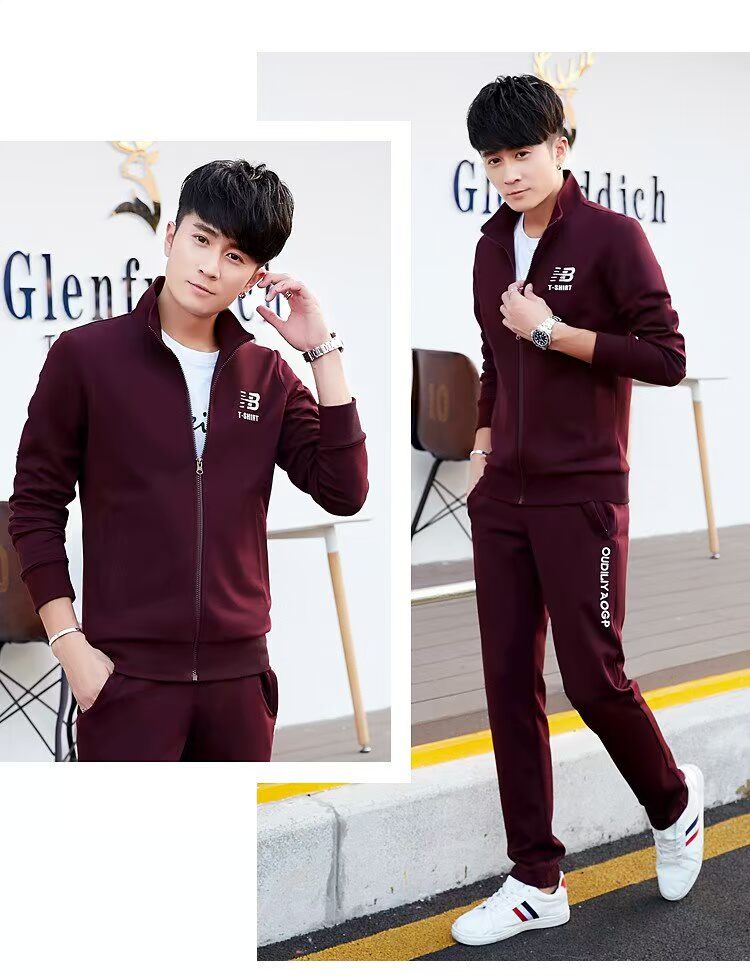 Bộ đồ thể thao mùa xuân và mùa thu 2018 cho nam bộ đồ thể thao ba mảnh dành cho nữ áo len dài tay giản dị phù hợp với mùa xuân và mùa thu quần áo thể thao