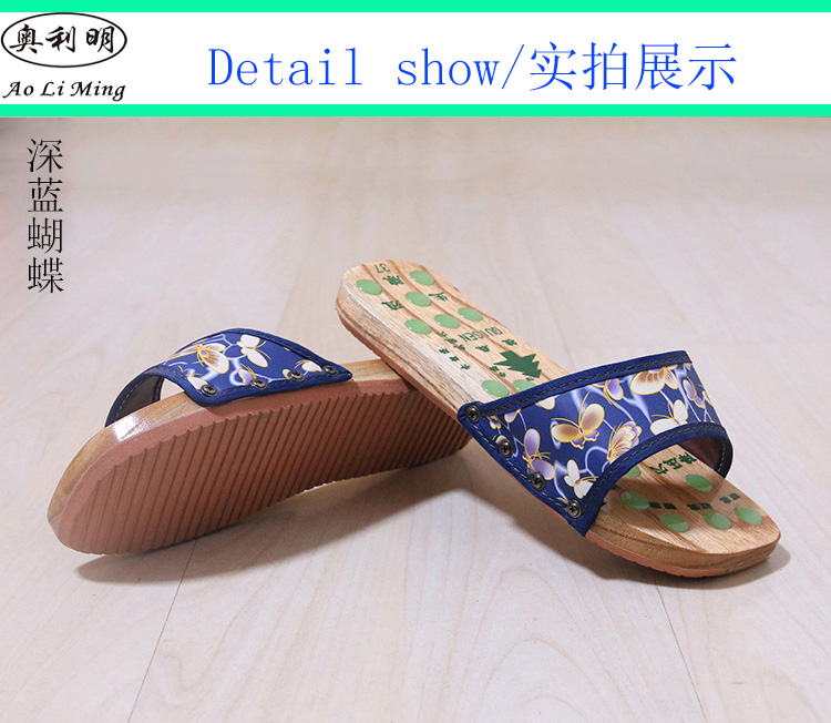 Giày massage bằng gỗ Guurr dép bằng gỗ dép nữ mùa hè dép bè giày vascara