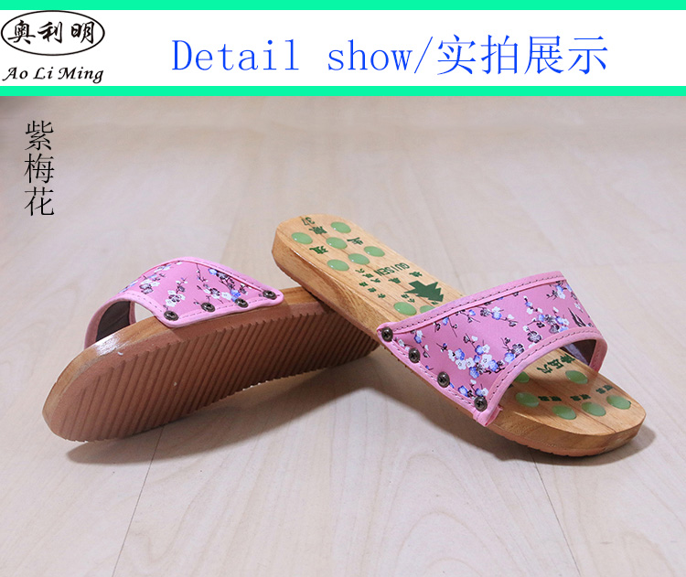 Giày massage bằng gỗ Guurr dép bằng gỗ dép nữ mùa hè dép bè giày vascara