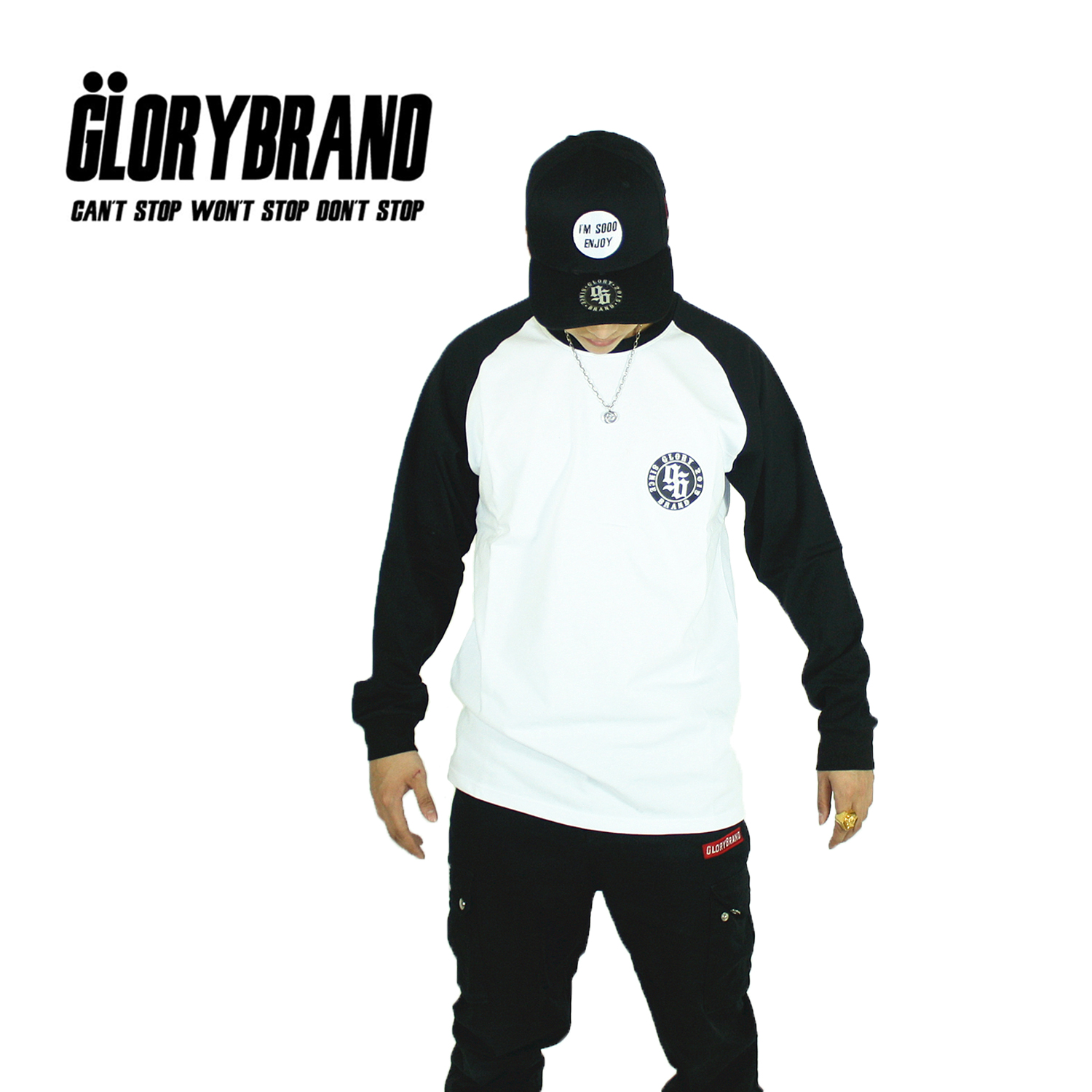 原创街舞品牌GLORY插肩袖节奏不停 长袖T恤情侣 POPPING 机械舞