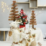 Рождественские украшения снеговик плюшевый окно кукол красиво