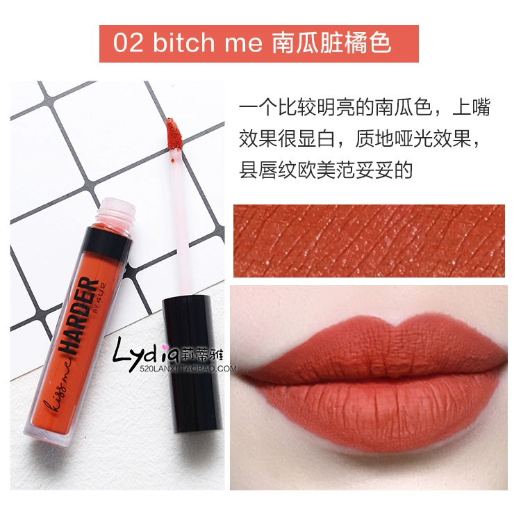 Son môi 4U2 Thái Lan son bóng trắng 03 đỏ nâu 02 màu bí ngô 15 màu dì - Son bóng / Liquid Rouge