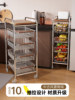 Medieval-Style Kitchen Storage Rack, Small Trolley, Multi-Functional, Multi-Layer Fruit and Vegetable Basket, Snack Movable Storage Rack