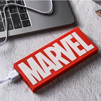 Avengers 3 Marvel LOGO Sạc Po đôi U port 10000 mAh điện thoại di động sạc dự phòng cho laptop