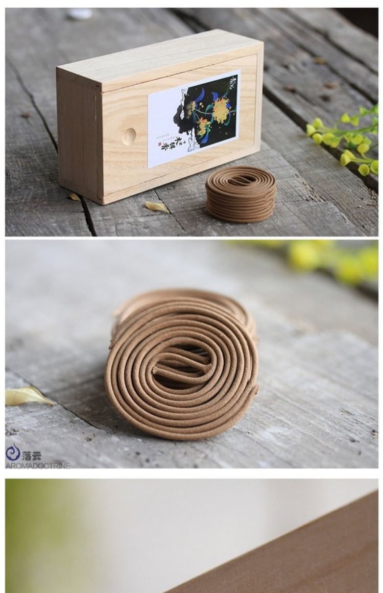 Hoa hồng tự nhiên osmanthus món ăn nhỏ hương gia đình hun khói nhà trong nhà thanh lọc không khí làm dịu giúp ngủ - Sản phẩm hương liệu vòng trầm bọc vàng